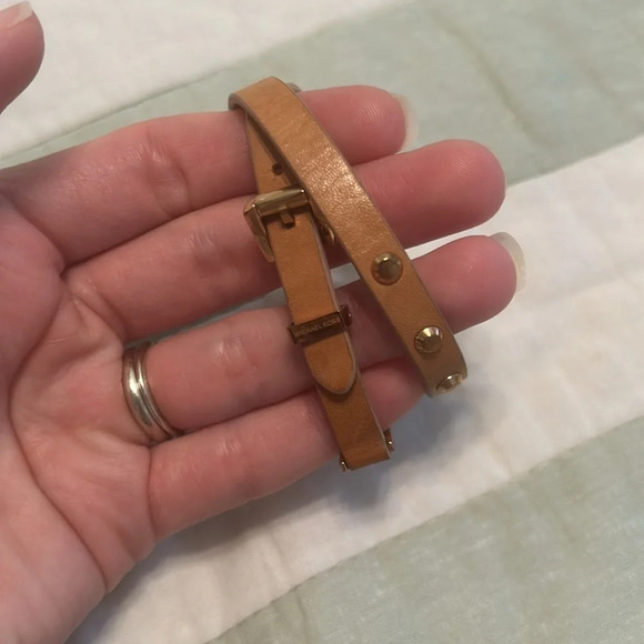 Michael Kors gold studded genuine leather wrap bracelet ✨️ - Picture 3 of 7
